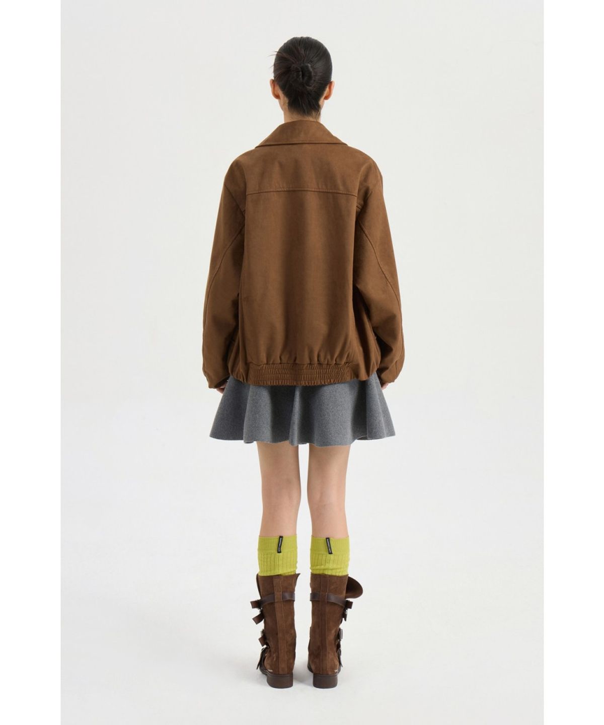 럭키슈에뜨(LUCKY CHOUETTE) Fake Suede Collar Jumper (camel) LFUAW25200CMX