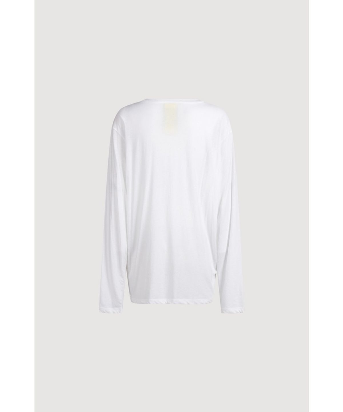 럭키슈에뜨(LUCKY CHOUETTE) U Neck Loose Fit Long Sleeve T-shirt (white) LFTAX25465WHX