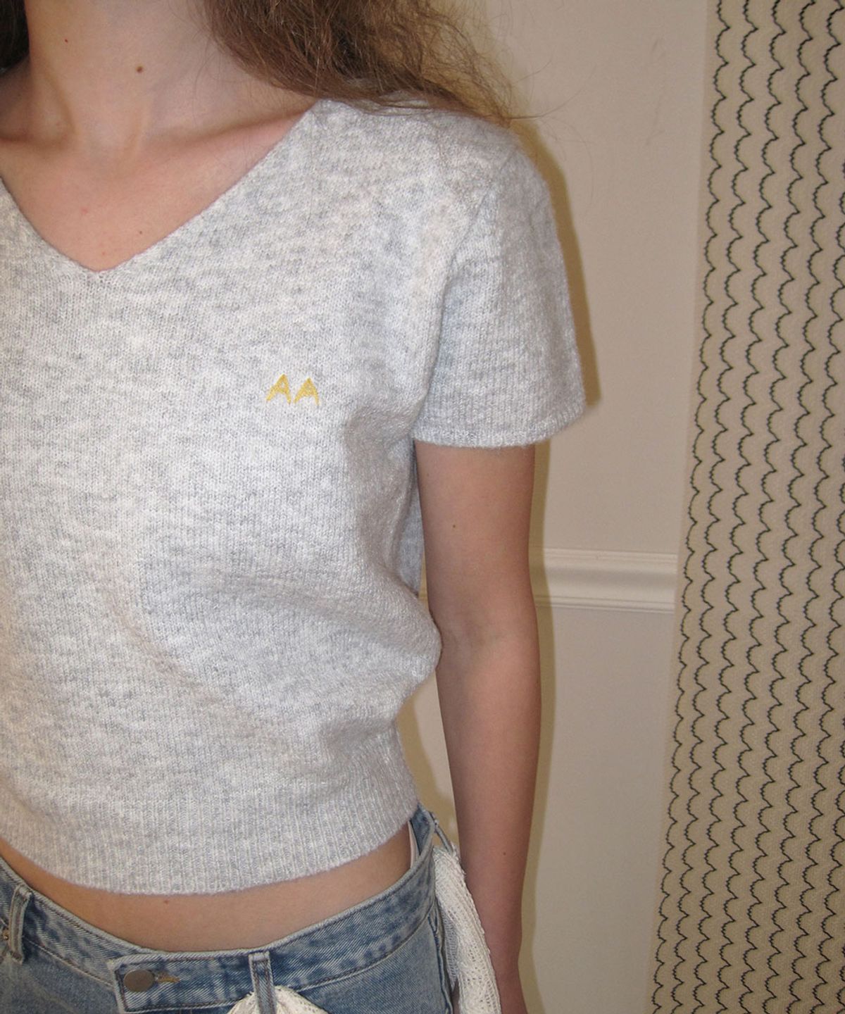 어패럴아카이브(APPAREL ARCHIVE) Rony half v knit - Gray