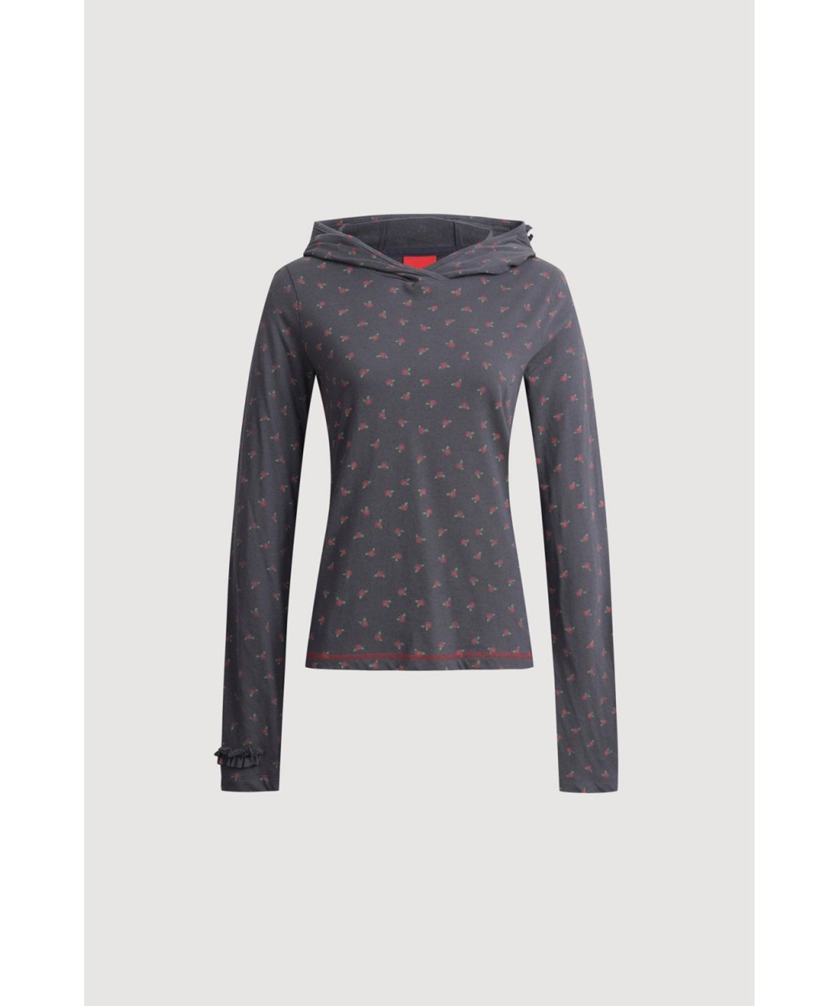 럭키슈에뜨(LUCKY CHOUETTE) Slim-fit Hood T-shirt LFTAX25455GYD