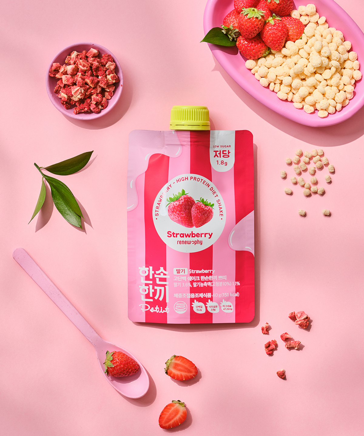 리뉴파이(RENEWPHY) 한손한끼 쁘띠 단백질 프로틴 쉐이크 40g (28개입)