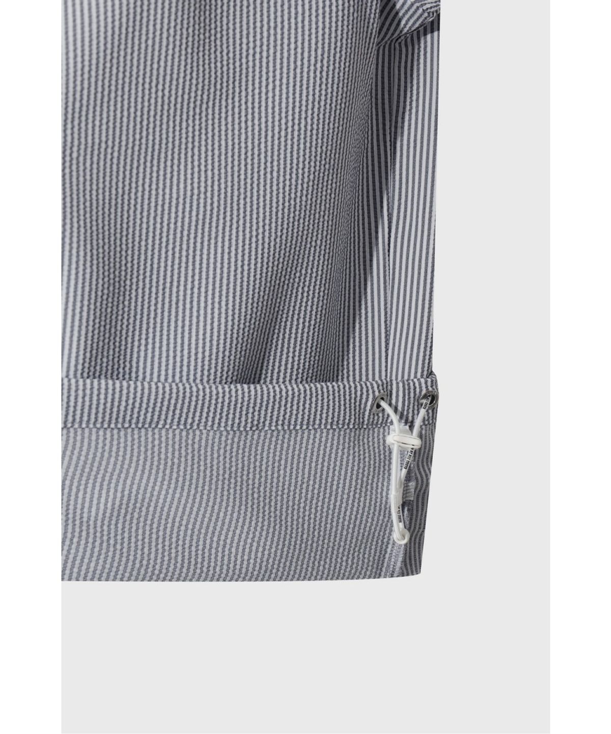 왁(WAAC) [WAAC X JONES] Men s Curved Logo Seersucker Pullover WMTCM26471NYX