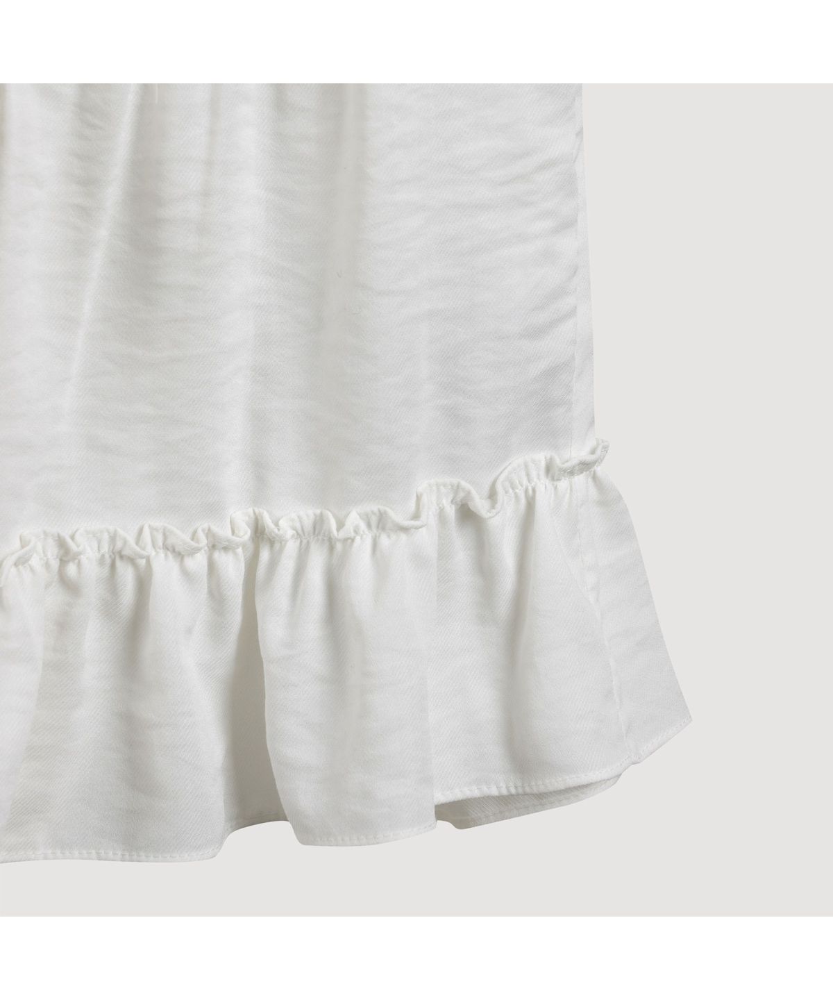 럭키슈에뜨(LUCKY CHOUETTE) Ribbon Point Collarless Blouse (ivory) LFSAW25250IVX