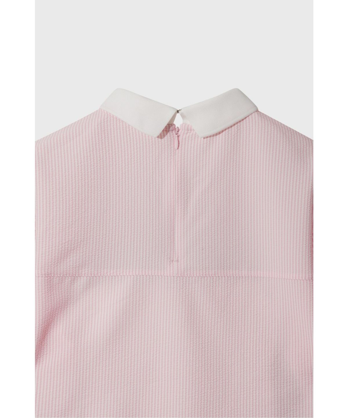 왁(WAAC) [WAAC X JONES] Women’s Curved Logo Seersucker Pullover WWTCM26470PIL
