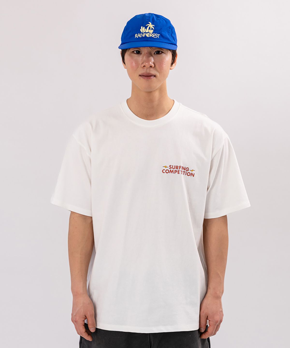 빅웨이브 컬렉티브(BIGWAVE COLLECTIVE) 인터갤럭틱 반팔 티셔츠 (오프 화이트)