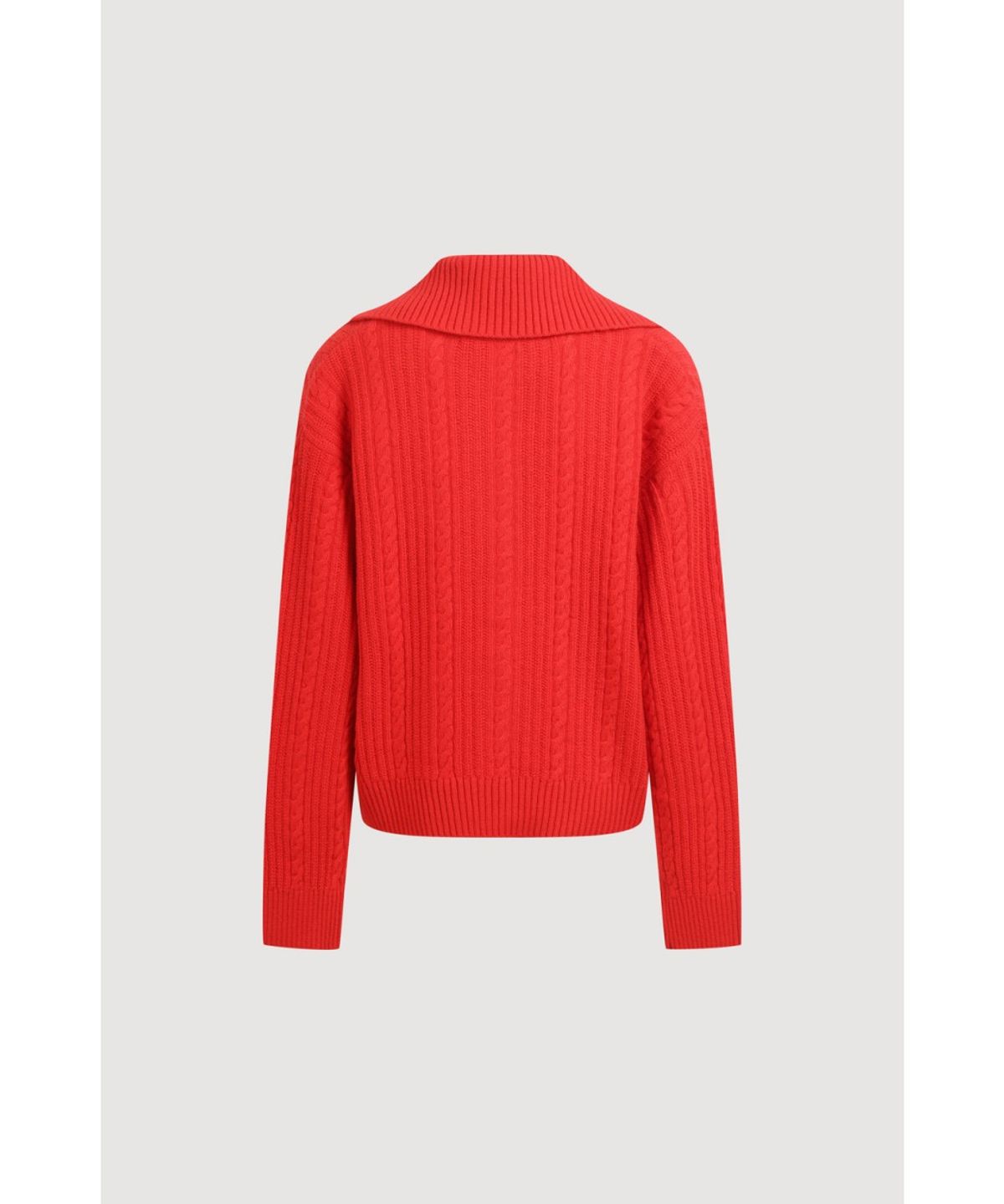 럭키슈에뜨(LUCKY CHOUETTE) Entry Cable Knit Cardigan (red) LFWCW25200REX