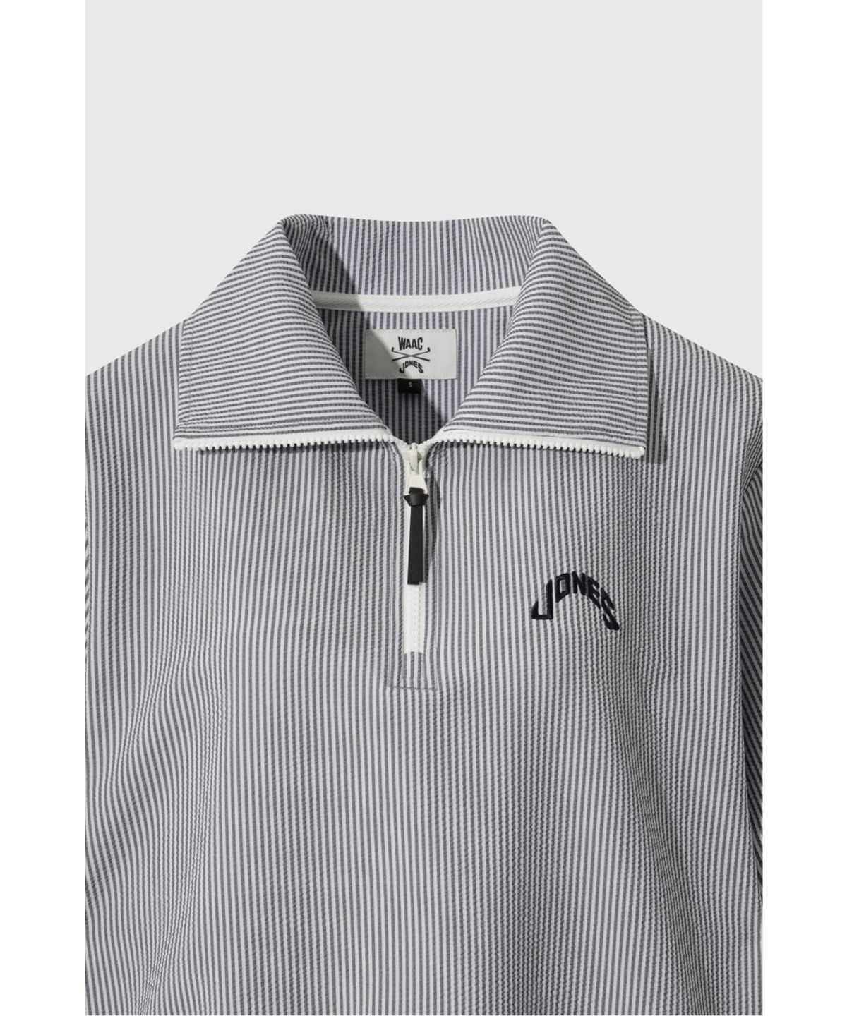 왁(WAAC) [WAAC X JONES] Women’s Seersucker Half-zip Polo WWTCM26471NYX