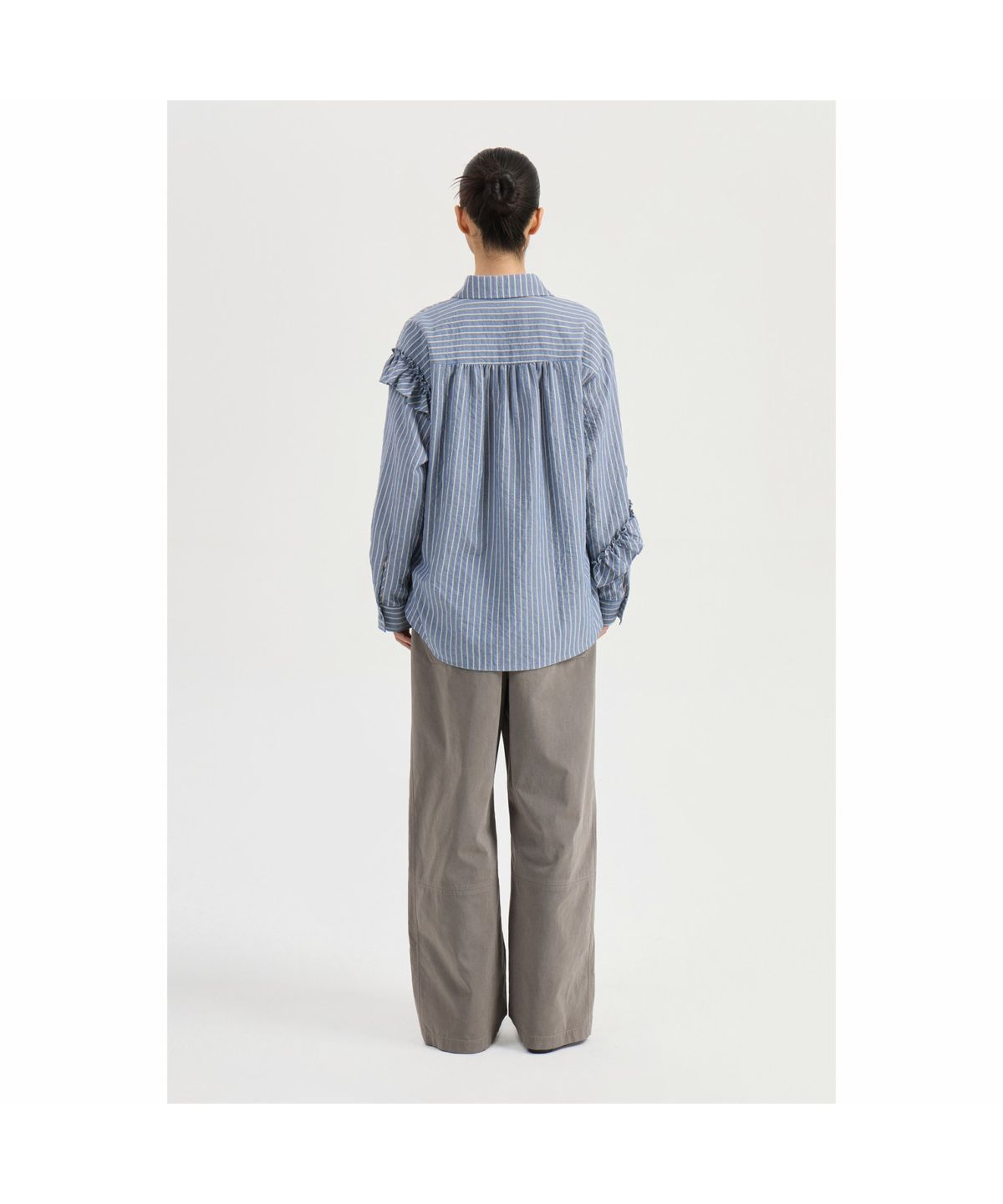 럭키슈에뜨(LUCKY CHOUETTE) Shirring Point Back Banding Cotton Pants (khaki) LFPNW25215KHX