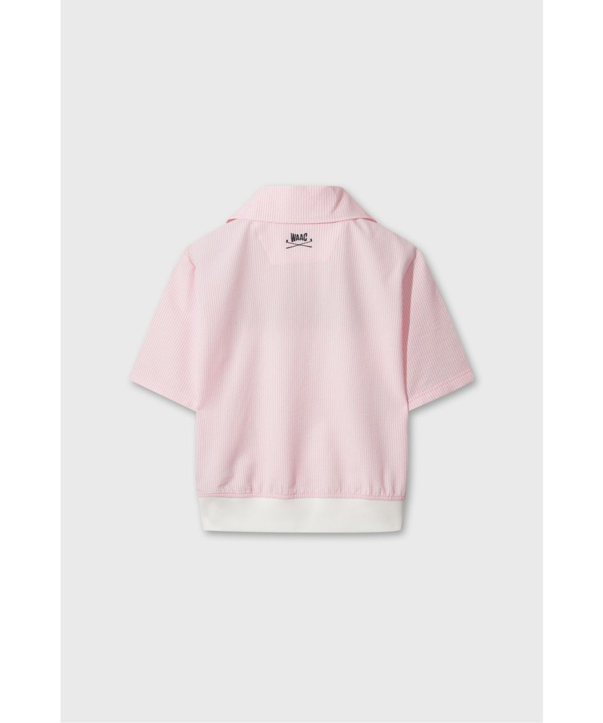 왁(WAAC) [WAAC X JONES] Women’s Seersucker Half-zip Polo WWTCM26471PIL