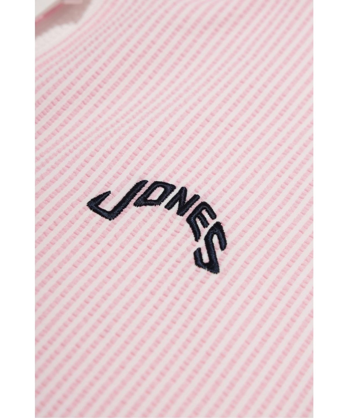 왁(WAAC) [WAAC X JONES] Women’s Seersucker Half-zip Polo WWTCM26471PIL