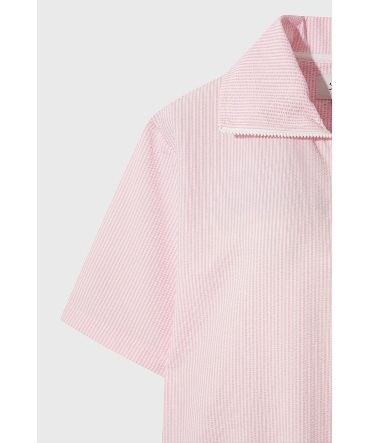 왁(WAAC) [WAAC X JONES] Women’s Seersucker Half-zip Polo WWTCM26471PIL