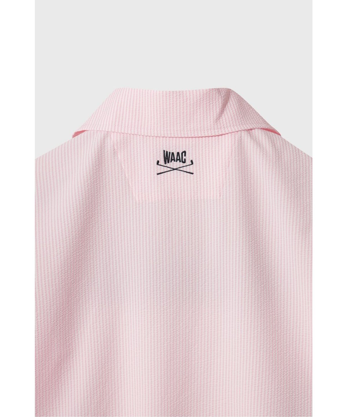 왁(WAAC) [WAAC X JONES] Women’s Seersucker Half-zip Polo WWTCM26471PIL