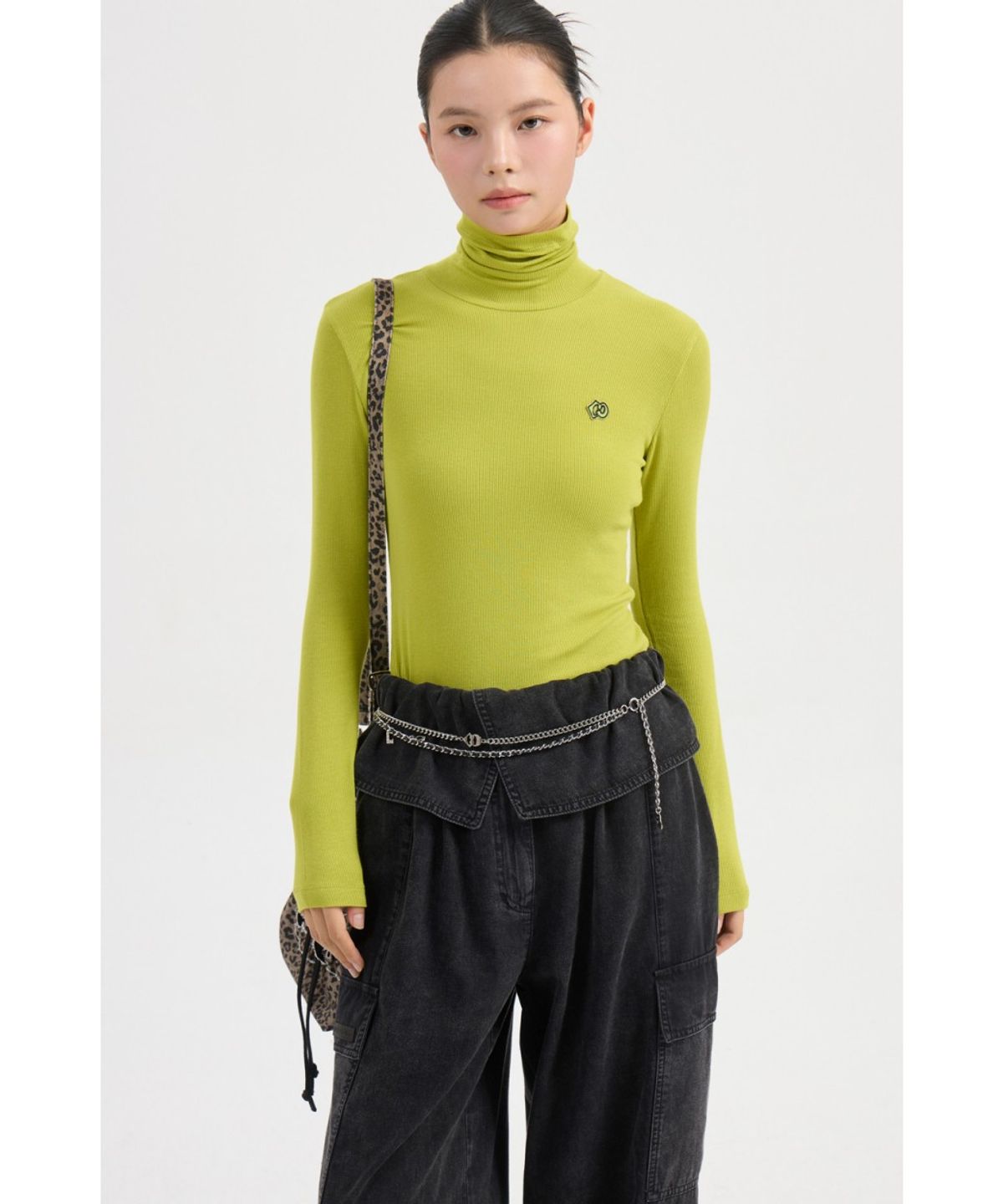 럭키슈에뜨(LUCKY CHOUETTE) Orby Point Back Banding Denim Pants (black) LFPDW25295BKX