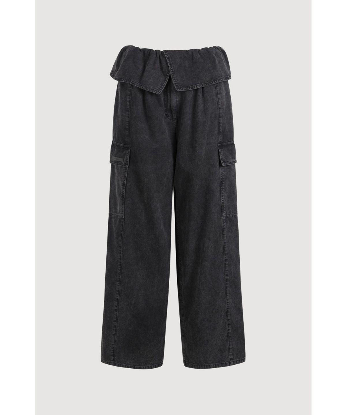럭키슈에뜨(LUCKY CHOUETTE) Orby Point Back Banding Denim Pants (black) LFPDW25295BKX