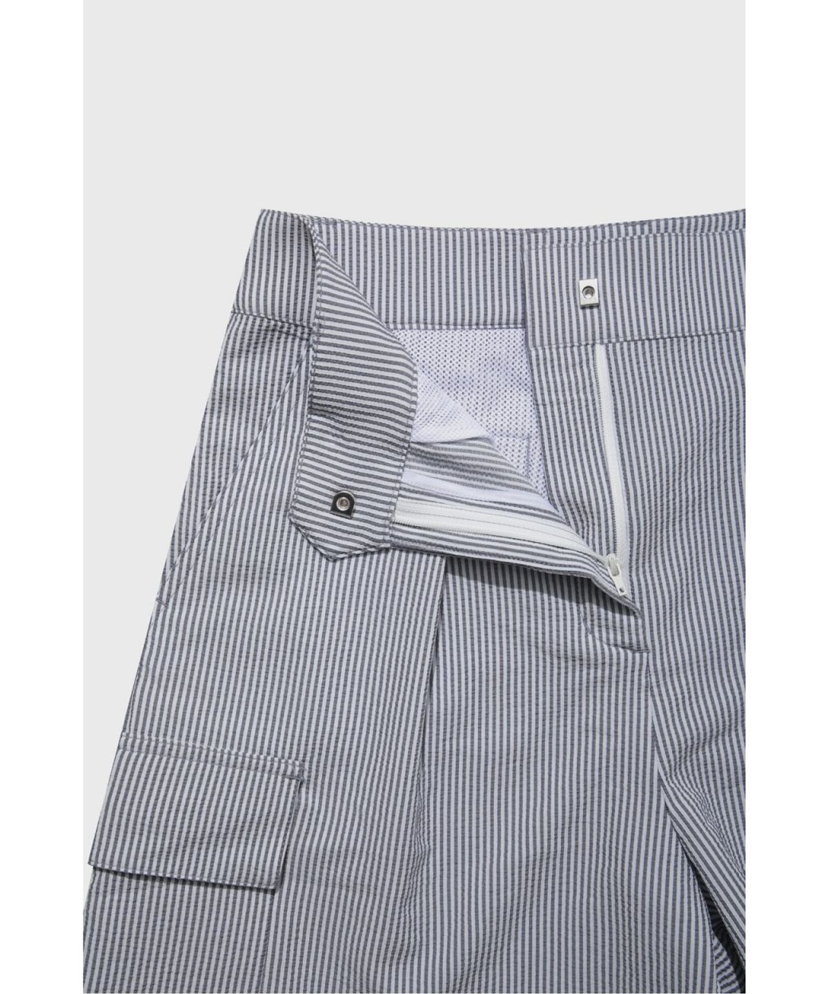 왁(WAAC) [WAAC X JONES] Women’s Seersucker Shorts WWPNM26470NYX