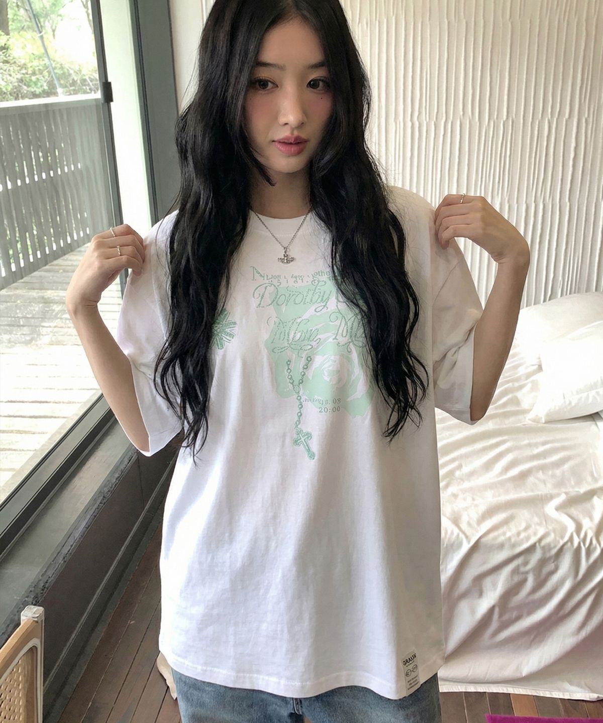 그레이버(GRAVER) [UNISEX]DOROTHY 반팔티_WHITE