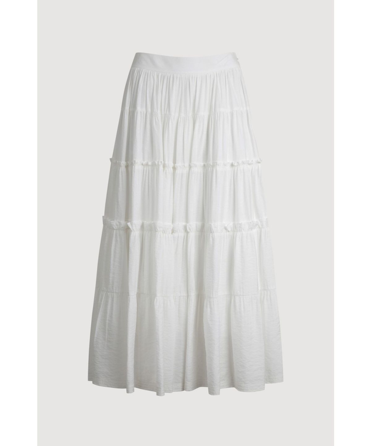 럭키슈에뜨(LUCKY CHOUETTE) [Re-Order] Shirring Back Banding Long Skirt (dark ivory) LFKAX25560IVD
