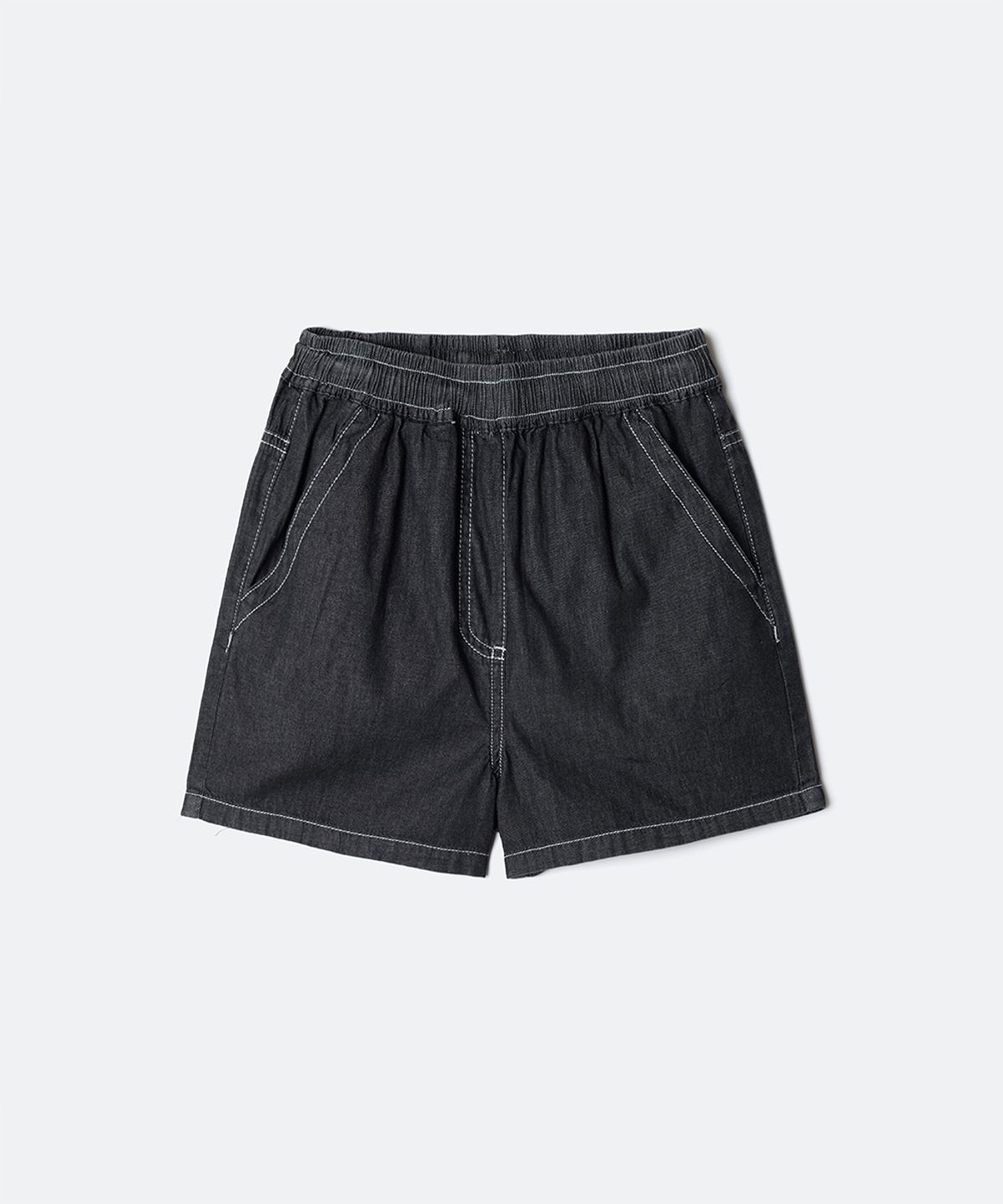 스파오 키즈(SPAO KIDS) [키즈] (산리오캐릭터즈) 반팔 데님 상하세트(BLACK)_SPSMG25KU3