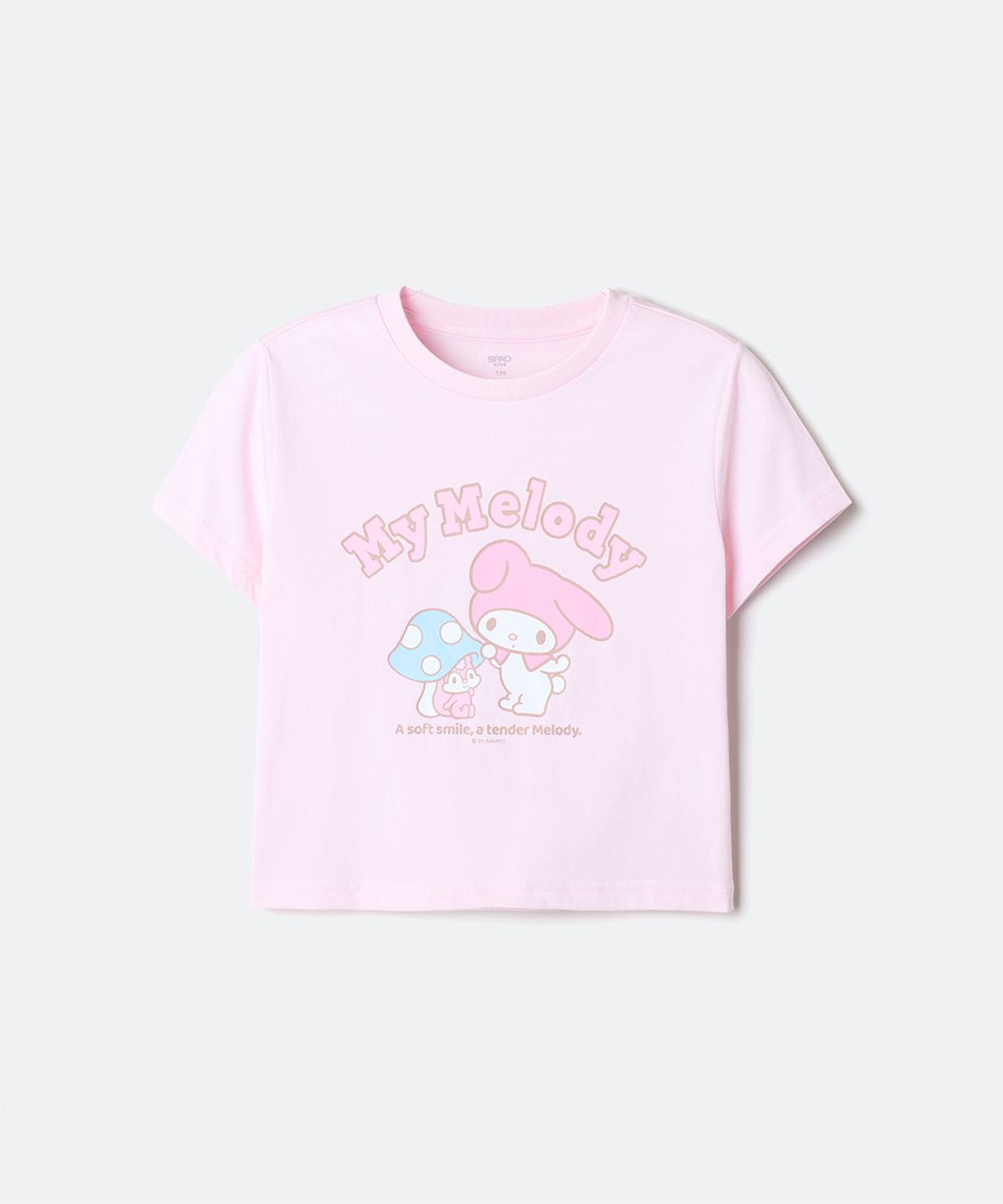 스파오 키즈(SPAO KIDS) [키즈] (산리오캐릭터즈) 반팔 데님 상하세트(LIGHT PINK)_SPSMG25KU3