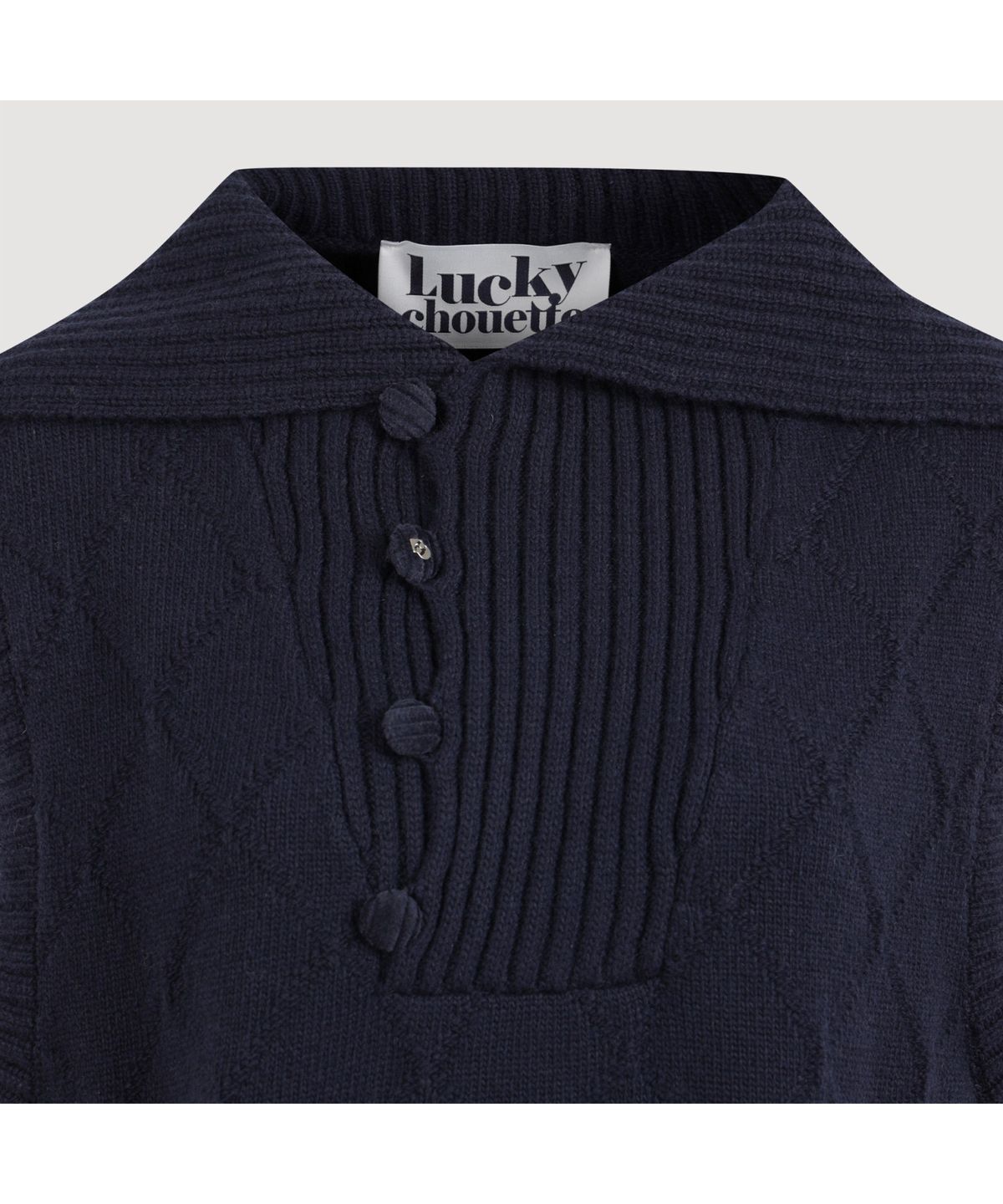 럭키슈에뜨(LUCKY CHOUETTE) Vest Knit Dress (dark navy) LFDCW25200NYD