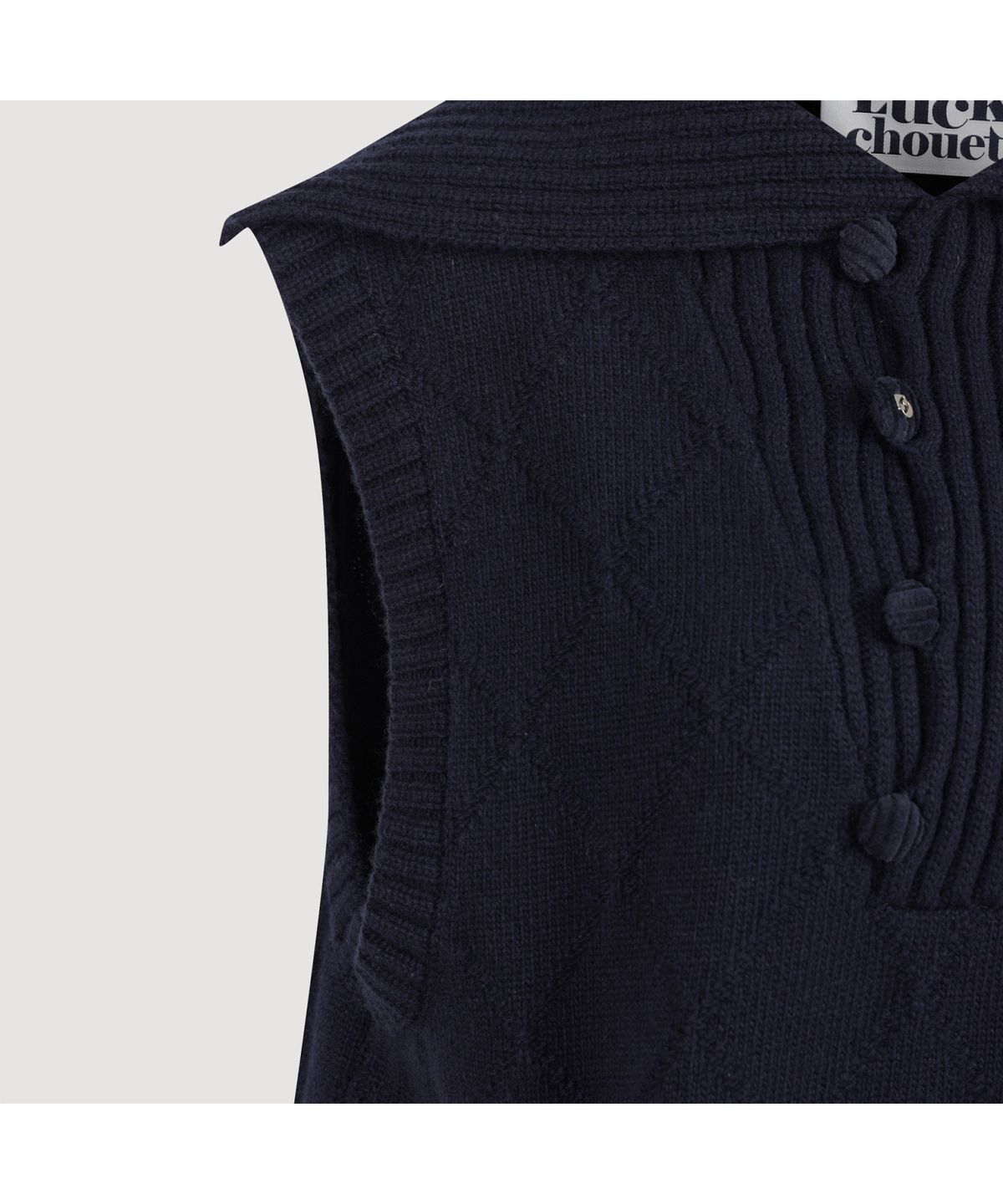 럭키슈에뜨(LUCKY CHOUETTE) Vest Knit Dress (dark navy) LFDCW25200NYD