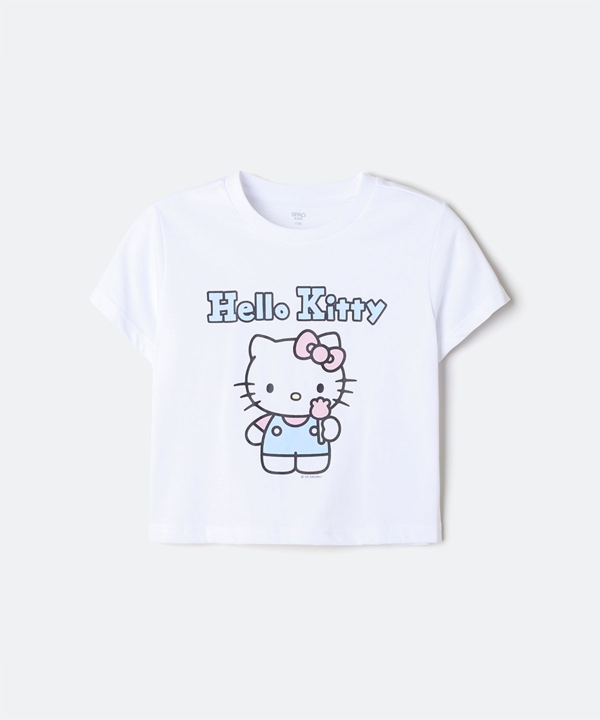 스파오 키즈(SPAO KIDS) [키즈] (산리오캐릭터즈) 반팔 데님 상하세트(WHITE)_SPSMG25KU3