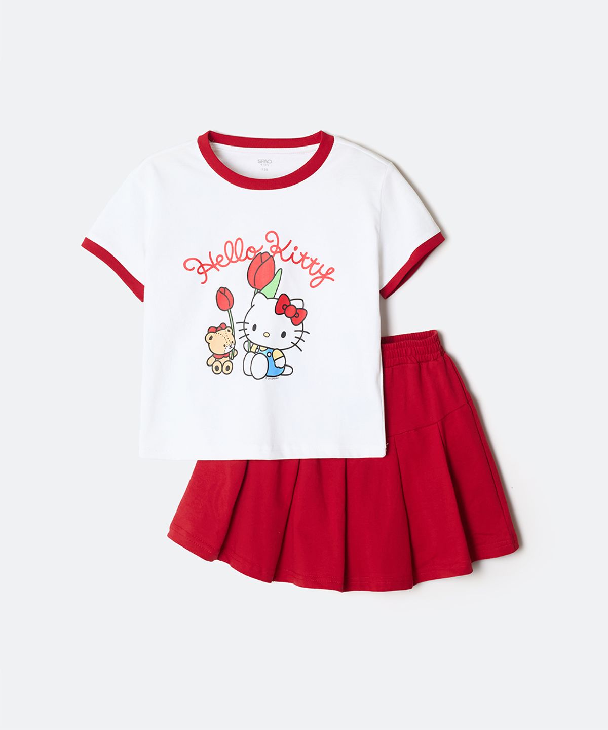 스파오 키즈(SPAO KIDS) [키즈] (산리오캐릭터즈) 스커트 상하세트(RED)_SPSMG25KG1