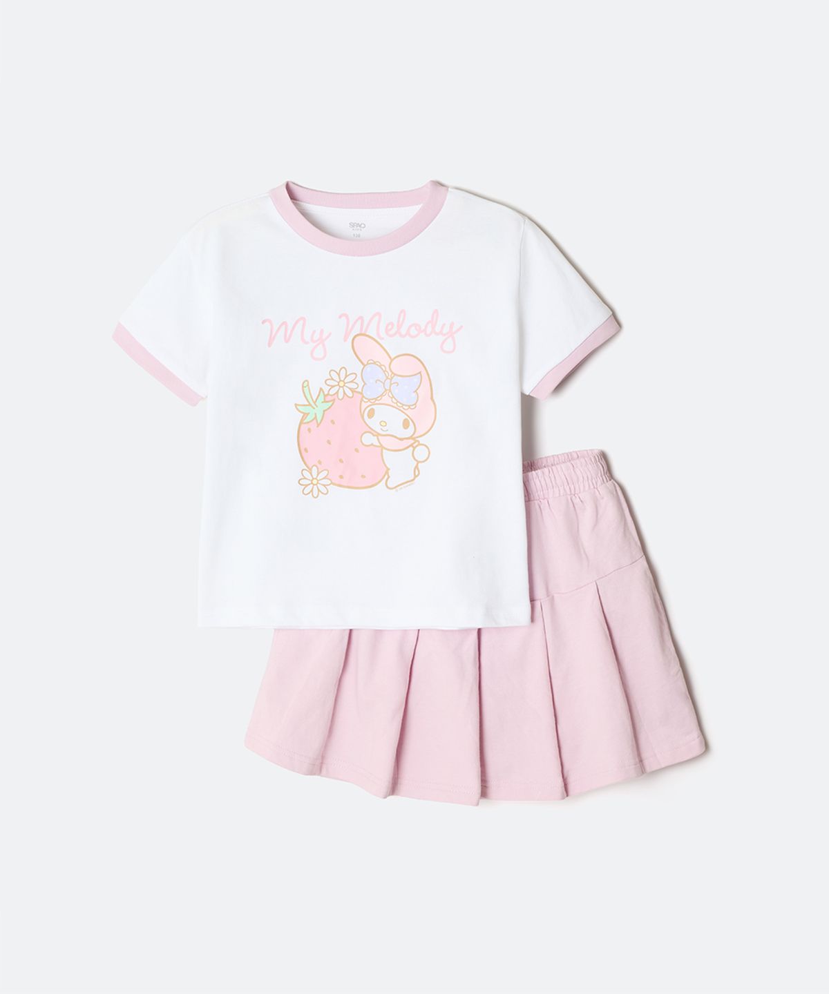 스파오 키즈(SPAO KIDS) [키즈] (산리오캐릭터즈) 스커트 상하세트(LIGHT PINK)_SPSMG25KG1