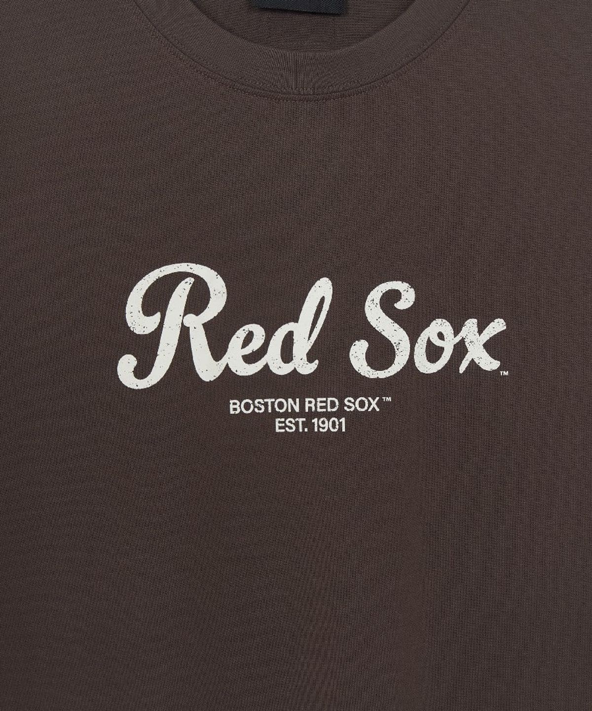 엠엘비(MLB) 빈티지 스포티브 컬시브 레터 반팔 티셔츠 BOS (D.Brown)