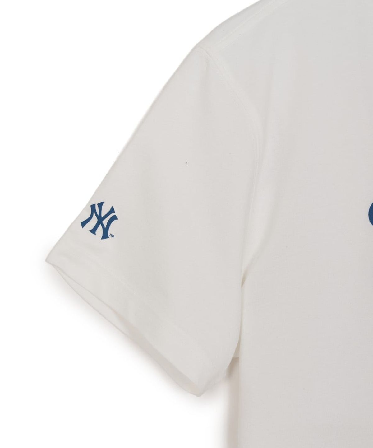 엠엘비(MLB) 빈티지 스포티브 컬시브 레터 반팔 티셔츠 NY (Ivory)
