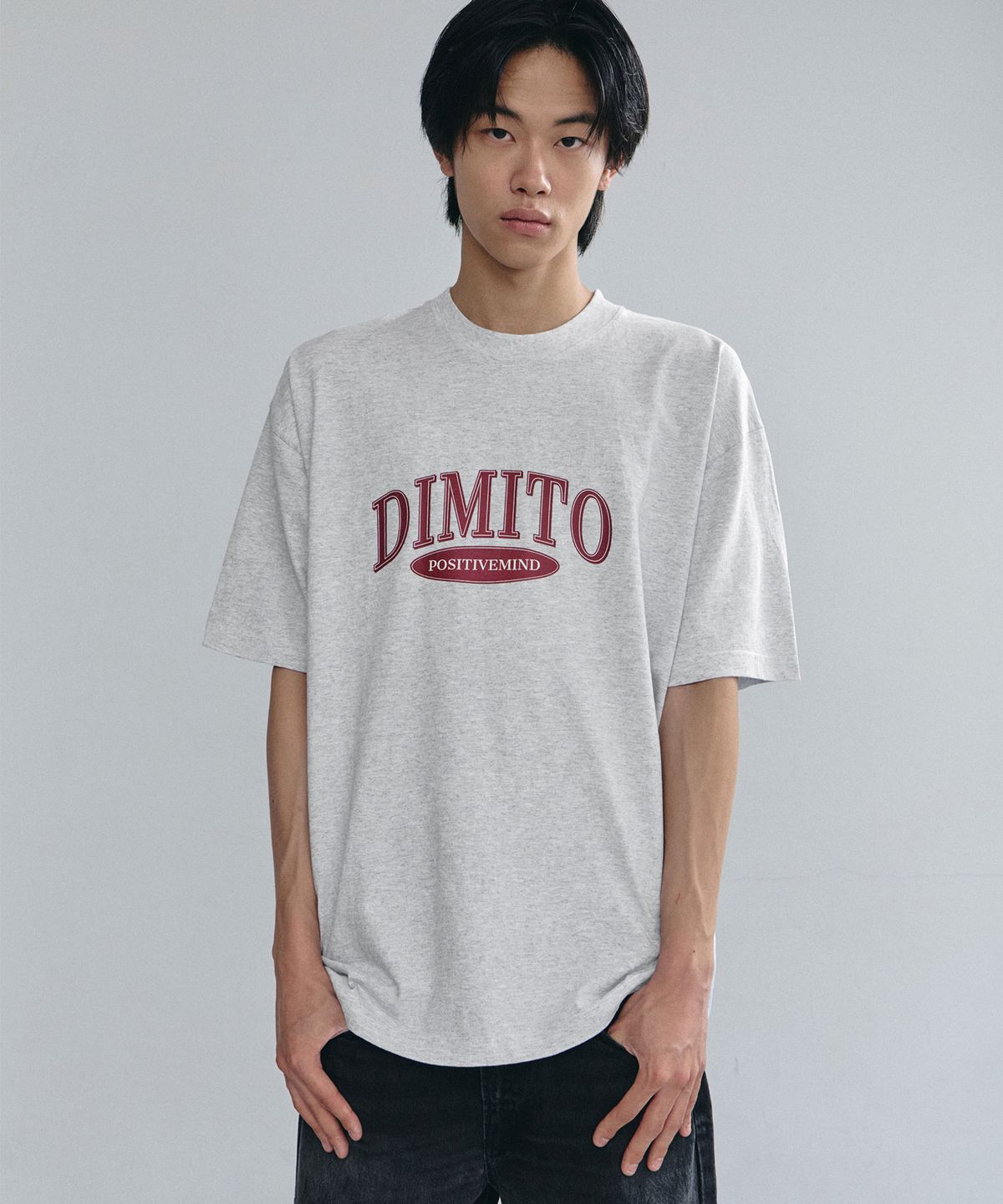 디미토(DIMITO) COLLEGE SSV GD 6.5OZ TEE ASH