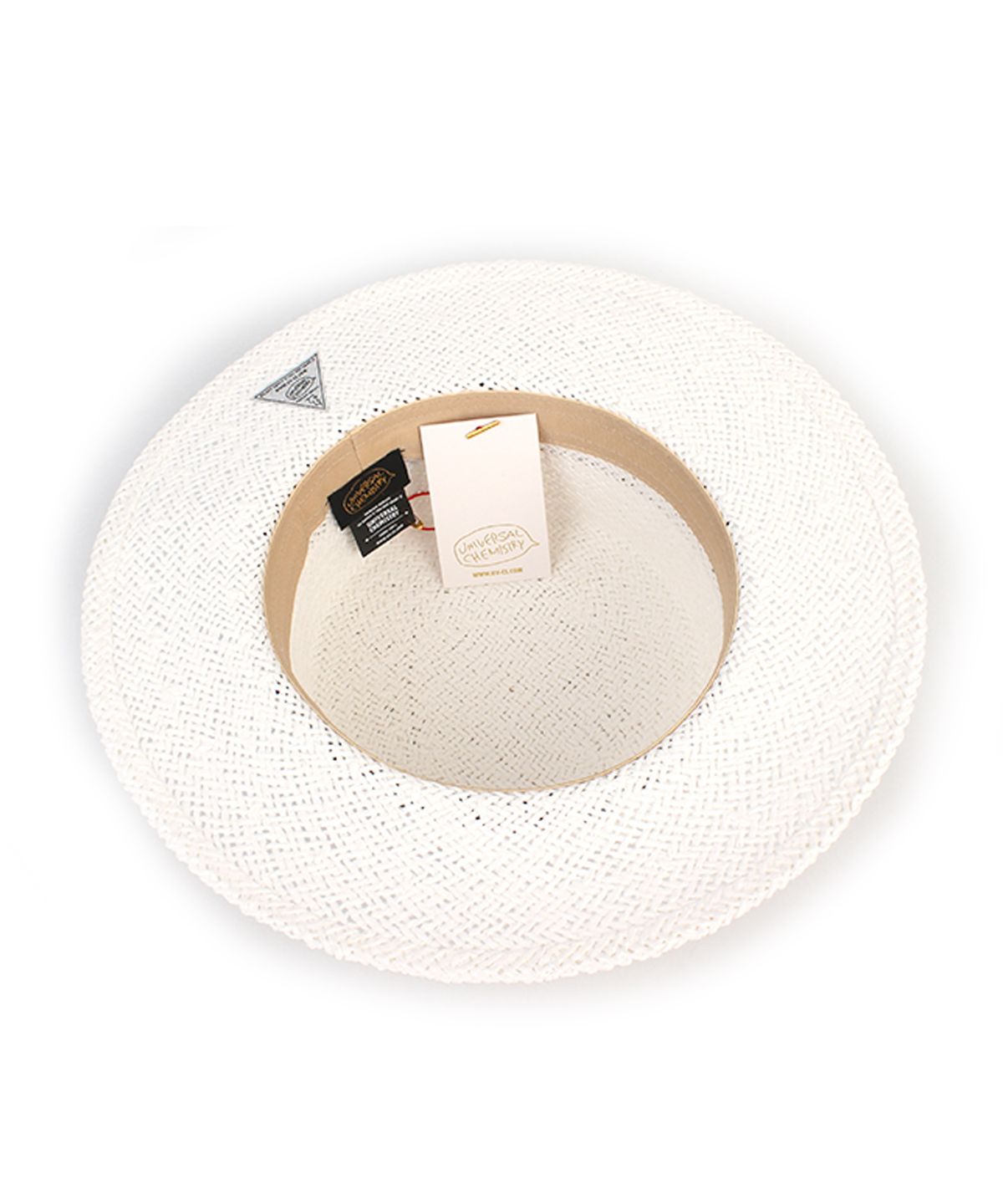 유니버셜 케미스트리(UNIVERSAL CHEMISTRY) Stripe Line White Panama Hat 파나마햇