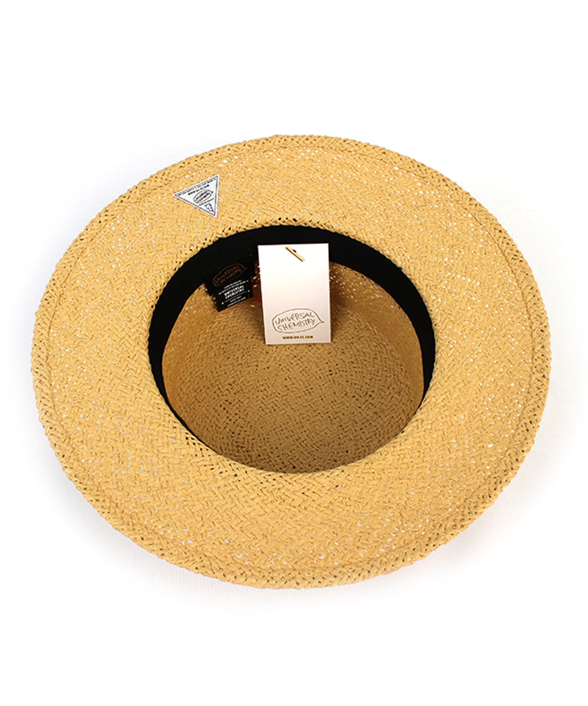 유니버셜 케미스트리(UNIVERSAL CHEMISTRY) Stripe Line Beige Panama Hat 파나마햇