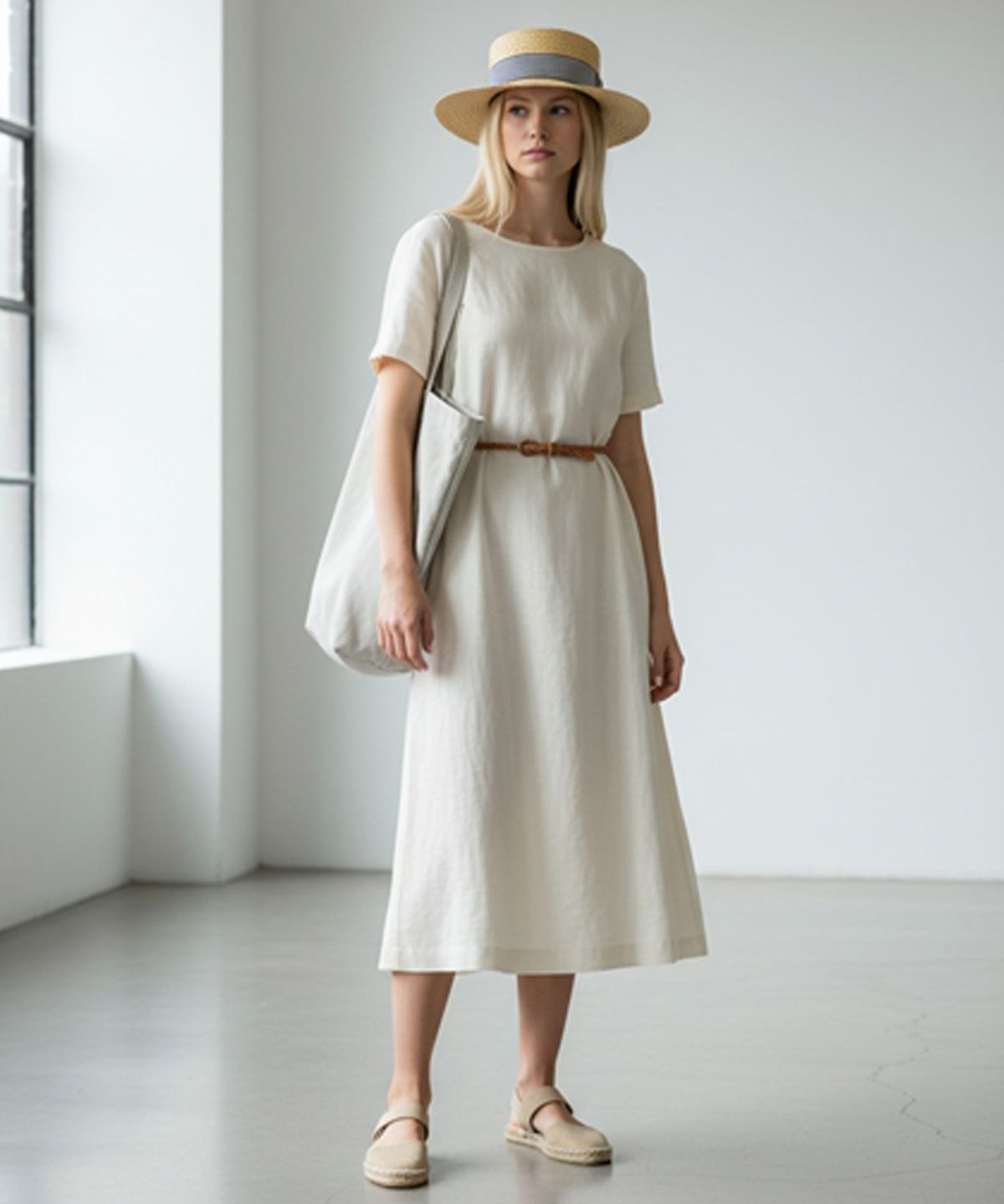 유니버셜 케미스트리(UNIVERSAL CHEMISTRY) Stripe Line Beige Panama Hat 파나마햇