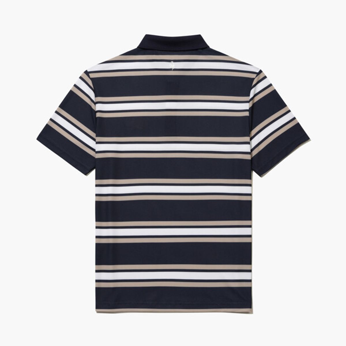 르꼬끄 골프(LECOQ GOLF) 남성 에어리 멀티 스트라이프 카라 반팔 티셔츠 _NAVY GR221MTS43