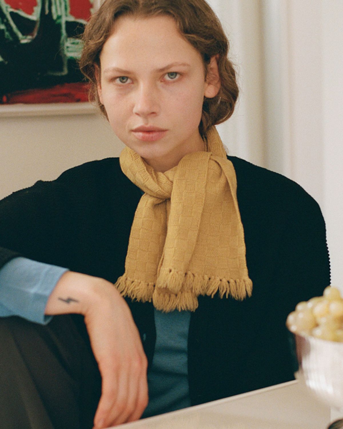 블루브릭(BLUEBRICK) Cotton tassel muffler (2colors)