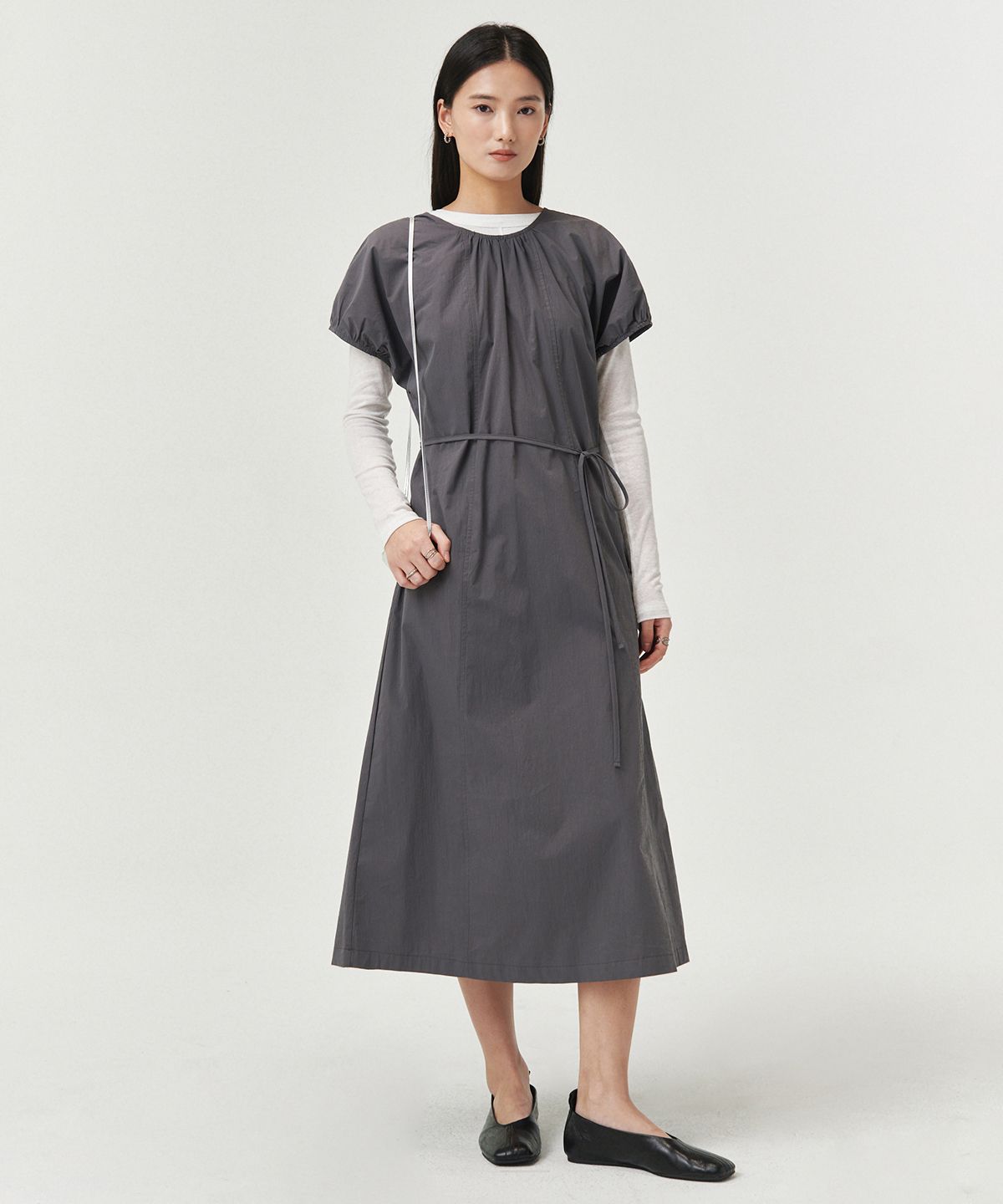 로브로브(LOVLOV) TWO-WAY SHIRRING DRESS