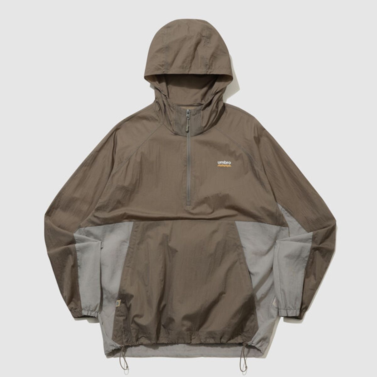 엄브로(UMBRO) 썬가드 초경량 후드 바람막이 아노락 브라운 UR221CWT44