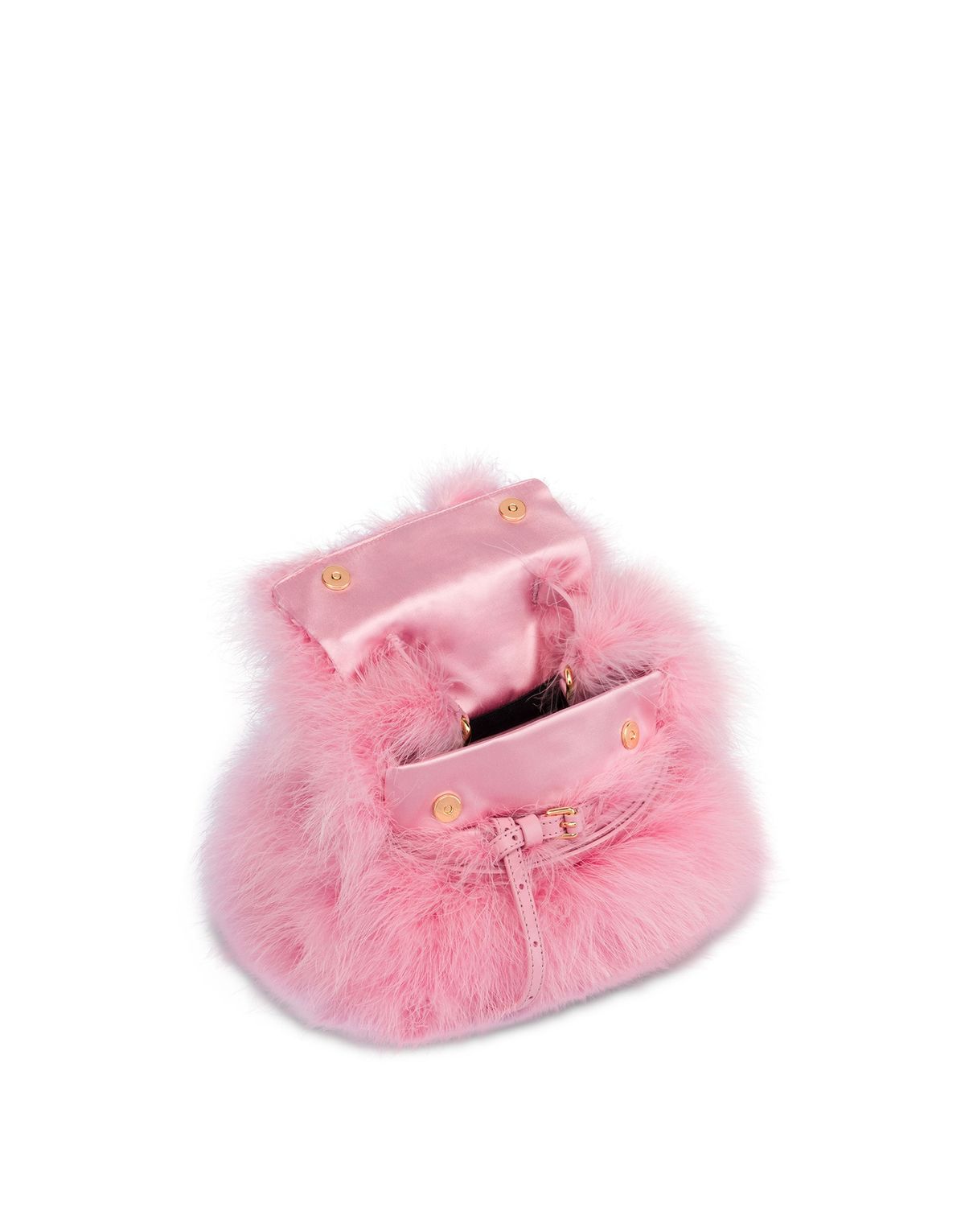 모스키노(MOSCHINO) 타이 미 페더 스몰 핸드백 PINK