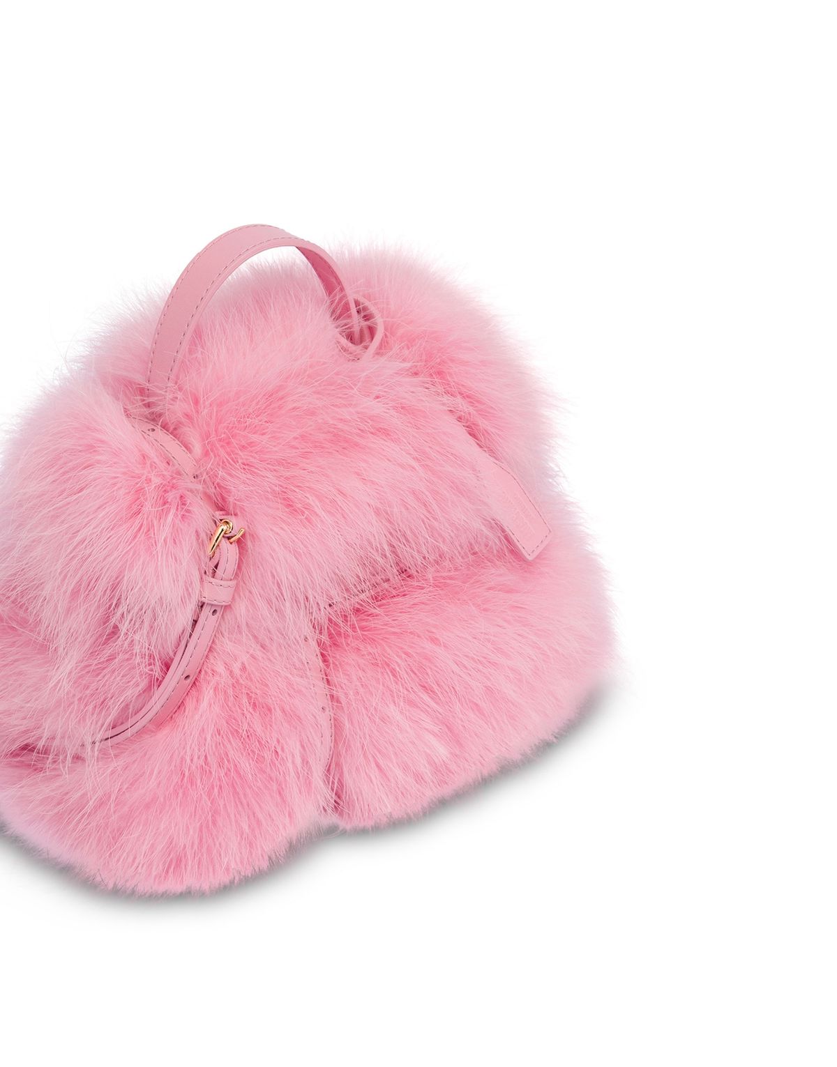 모스키노(MOSCHINO) 타이 미 페더 스몰 핸드백 PINK