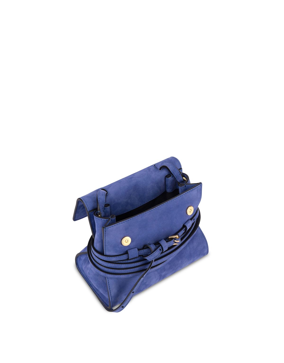 모스키노(MOSCHINO) 타이 미 누벅 스몰 핸드백 BLUE