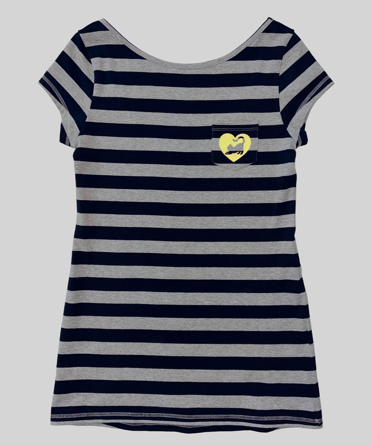 스컬프터(SCULPTOR) Sweet Kitty Stripe Dress Navy