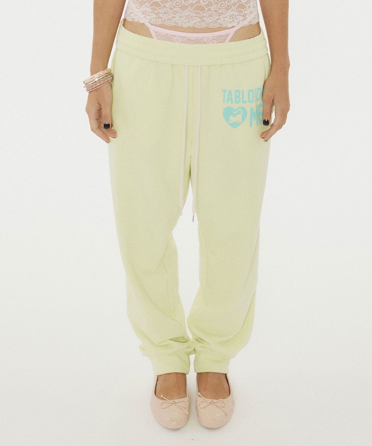 스컬프터(SCULPTOR) Sweet Kitty Jogger Pants Acid Yellow