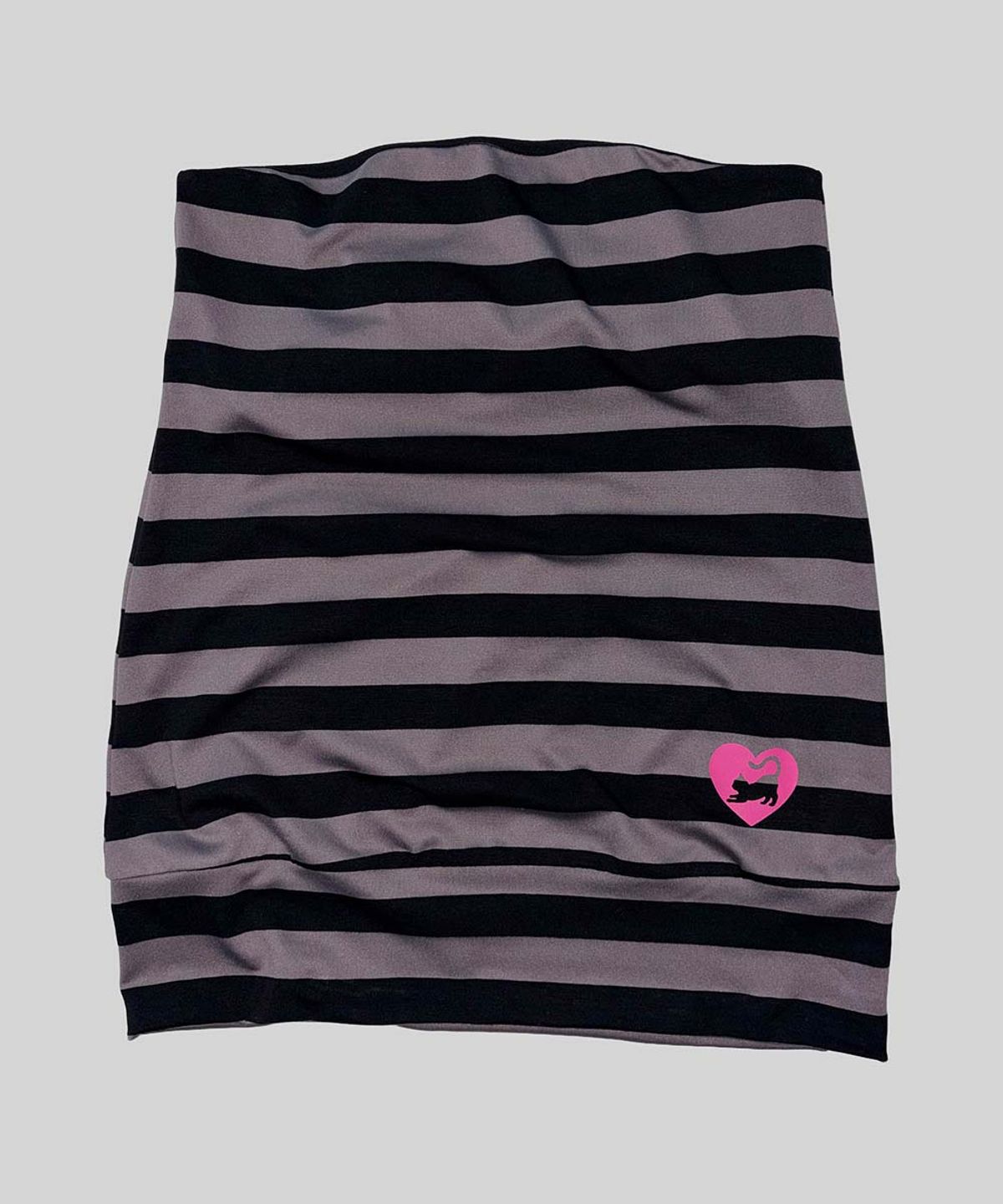 스컬프터(SCULPTOR) Sweet Kitty Stripe Tube Top Charcoal