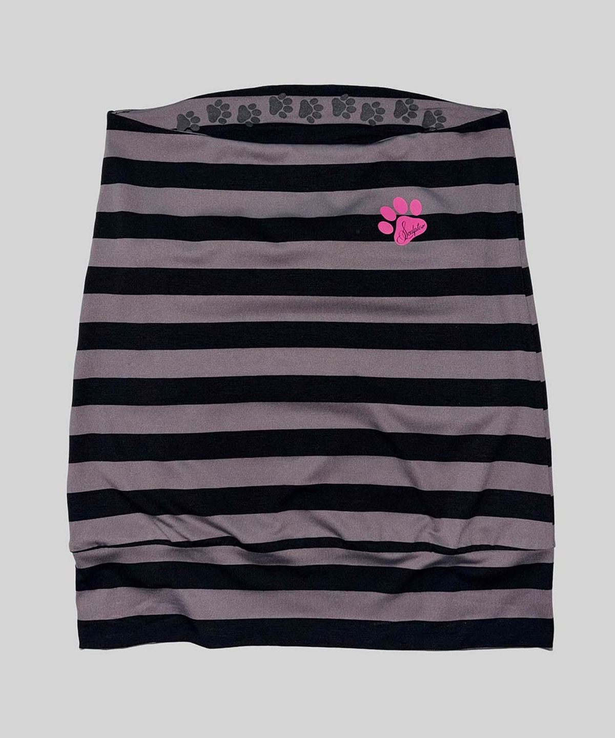 스컬프터(SCULPTOR) Sweet Kitty Stripe Tube Top Charcoal