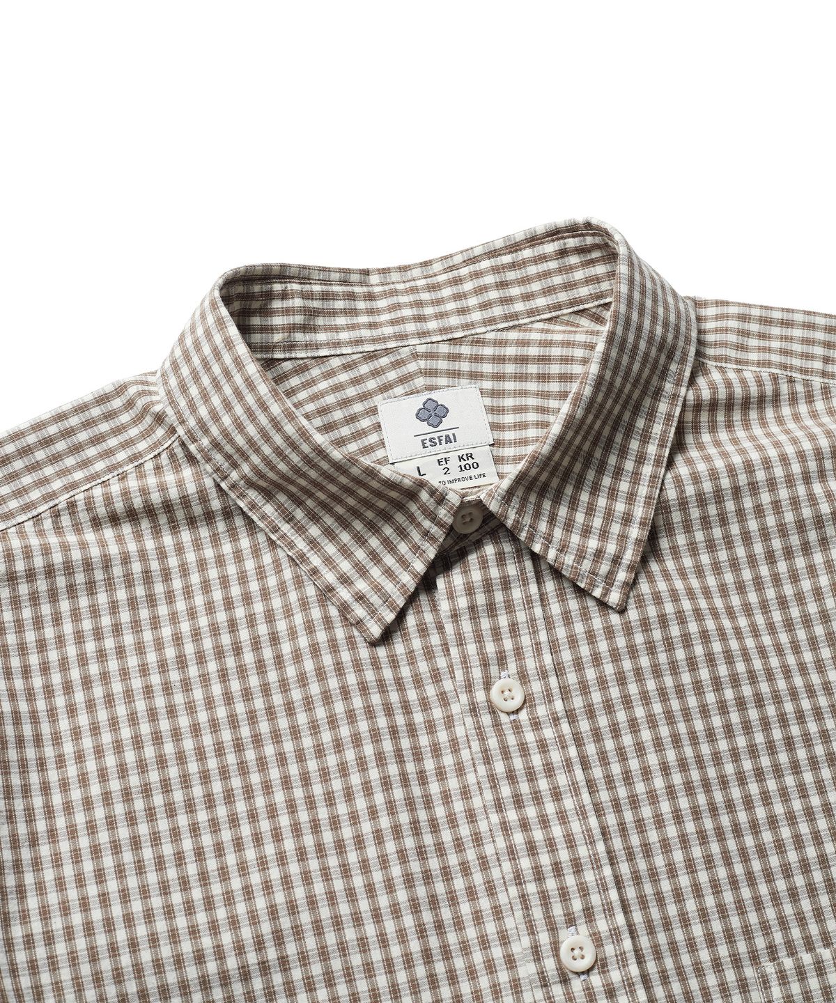 에스파이(ESFAI) WARDROBE S/S SHIRT (BROWN)