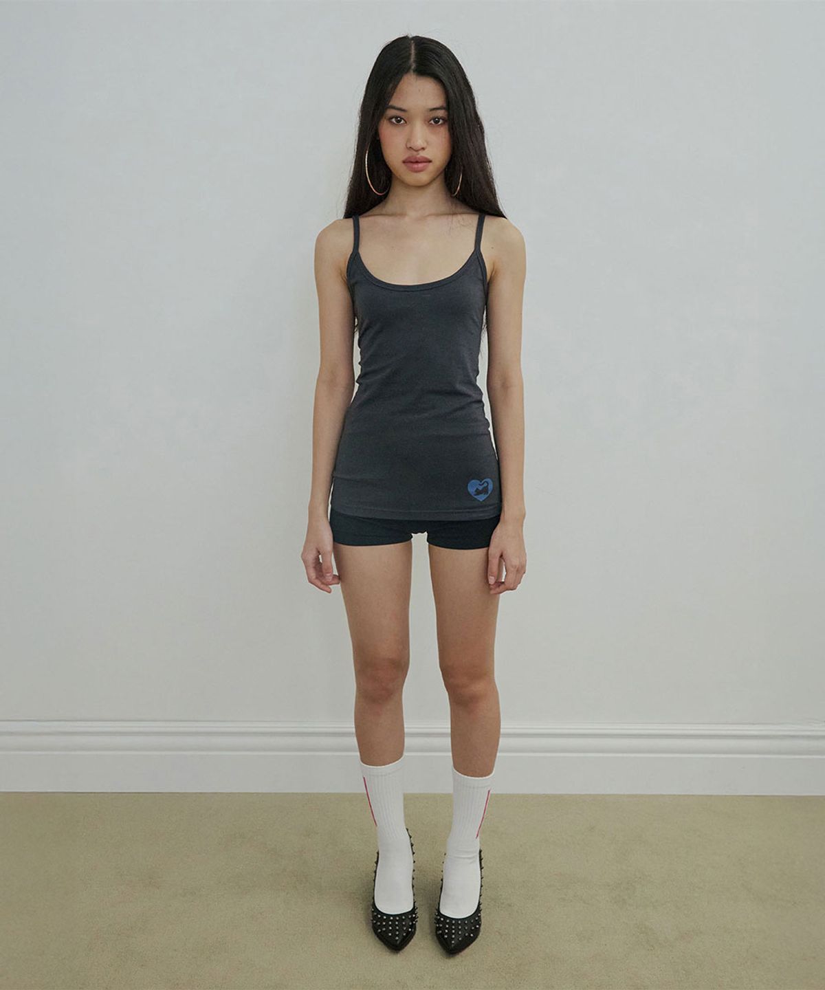 스컬프터(SCULPTOR) Sweet Kitty Tank Top Charcoal