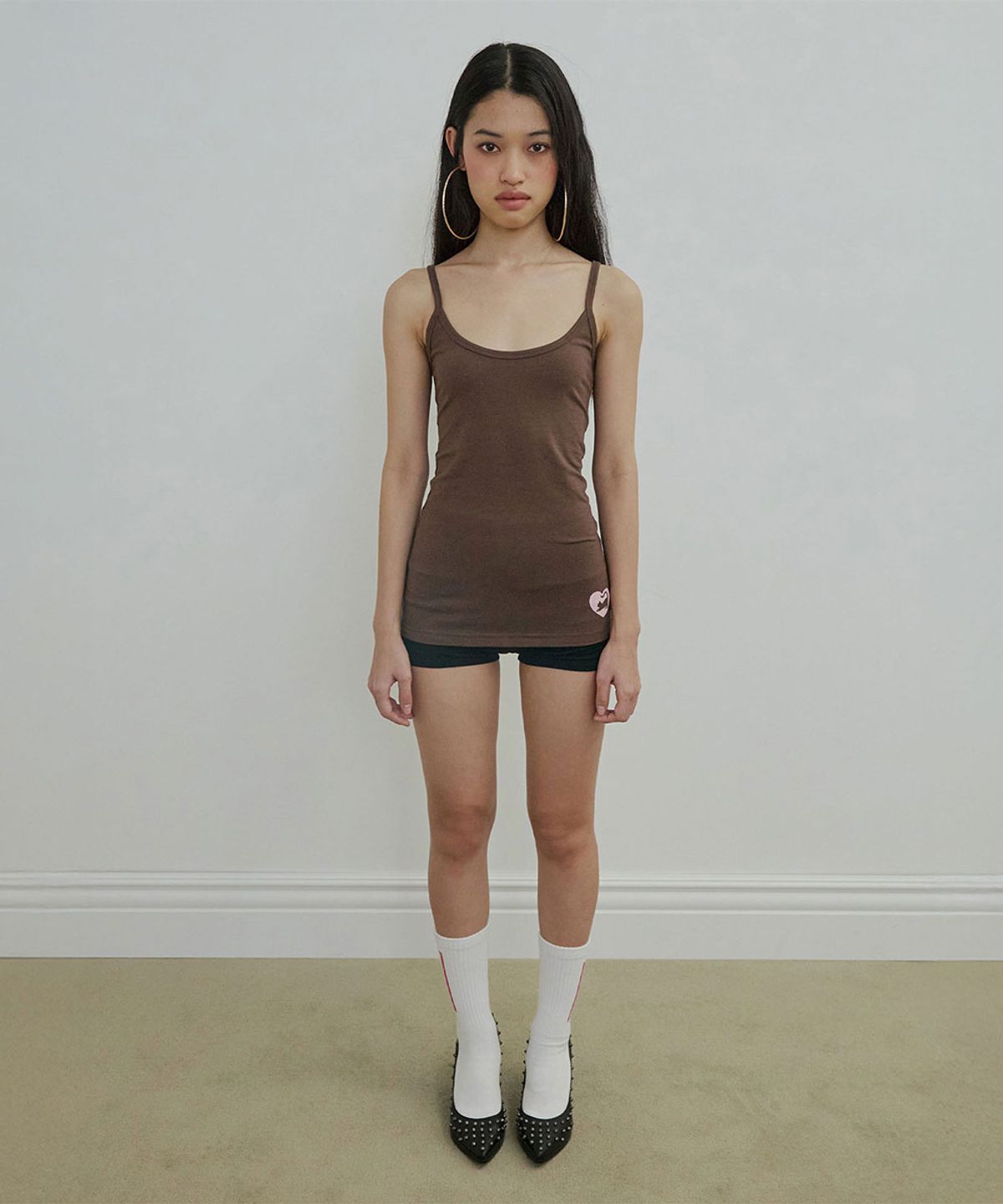 스컬프터(SCULPTOR) Sweet Kitty Tank Top Brown