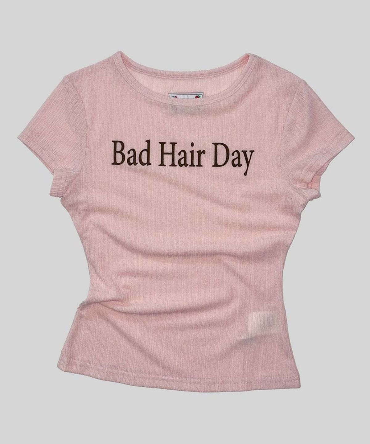 스컬프터(SCULPTOR) Bad Hair Day Baby Tee Peach