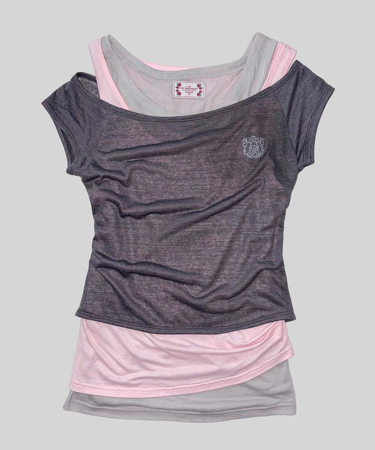 스컬프터(SCULPTOR) Lazy Sleeveless Layered Tee Charcoal